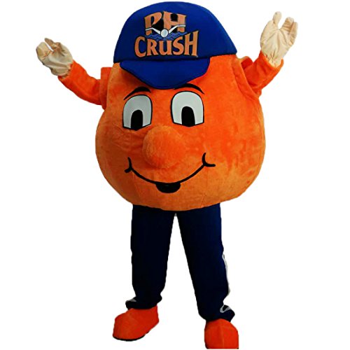 Orange Baseball man Cartoon Mascot Costume Real Picture 15-20days delivery