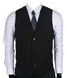 Ruth&Boaz Men's 2Pockets 4Buttons Business Tailored Collar Suit Vest