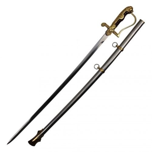 43" WWII WW2 German Officer Sword w/ Scabbard Halloween Cosplay Xmas Home Decor