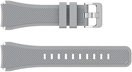 dulawei3 22mm Soft Silicone Smart Bracelet Band Strap Wrist Fashion Wristband Replacement for Huawei GT 46mm Dial Watch Grey