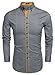 COOFANDY Men's Button Down Dress Shirts Casual Slim Fit Shirts(Gray,M)