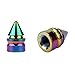 Senzeal 5X Impale Spike Style Polished Aluminium Alloy Tire Valve Caps Dust Cover Colorful