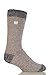 HEAT HOLDERS Men's Twist Socks - Great for cold winter weather - 7x Warmer Than Cotton - Warm and Soft, for Hiking, Cabin, Hunting, Outdoor, Cozy at Home | Clay/Black Twist/Size 7-12