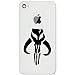 Mandalorian Skull Silhouette Star Wars Inspired Vinyl Cell Phone Decal for the iPhone or Android (BLACK 2