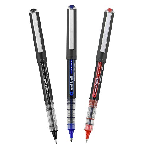 uniball Vision Rollerball Pens Broad Point, 1.0mm, Black, 12 Pack