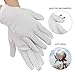 12 Pairs White Cotton Gloves, Marrywindix 9.4'' Soft Lightweight Work Gloves Cotton Gloves for Wedding Workshop Farm Garden, One Size