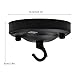 Fuloon Retro Vintage Iron Ceiling Rose Hook Plate Holder Pendant Lamp Roof Sucking Disk Chassis Light Fitting Accessory DIY (Black)