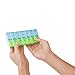 Pill Organizer & Detachable Vitamin Box, Sturdy, Durable Weekly Pill: Container/Compact, Lightweight, Easy to Carry Detachable Weekly Pill: Box Top Portable 7 Day AM/PM or 14-Day Pill Holder for Home
