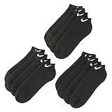 Nike Performance Moisture Wicking Low Cut Socks 6 Pair - Shoe Size: 8-12 - Black