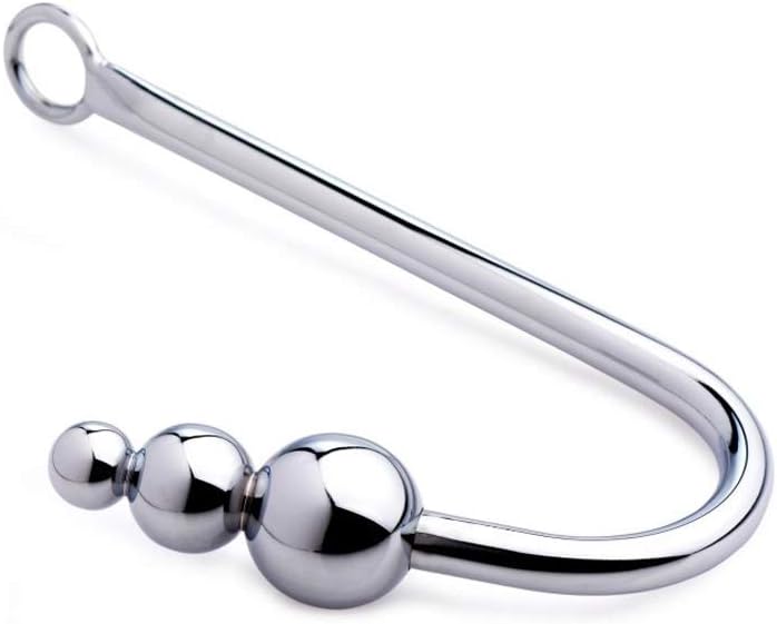 Beaded Anal Hook, Silver, U