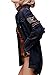 CA Mode Women Utility Embellished Army Military Shirt Jacket Outwear Coat,Black,X-Large