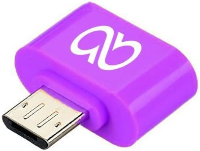Advent Basics Cute Little Adapter Micro Usb Otg To Usb 2.0 Adapter Compatible With Smartphones &amp; Tablets Violet