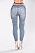 Ermonn Women's High Waist Big Ripped Denim Jeans Stretch Pants