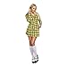 Dreamgirl Women's Fancy Girl Yellow Plaid Clueless Iggy Schoolgirl Costume, Plaid, Small