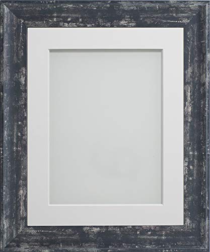 Frame Company Lynton Coal Photo Frame with White Mount, A3 for A4, fitted with perspex