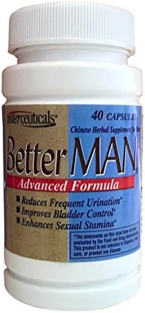 BetterMAN 3-in-1 Supplement - Improves Bladder Control* Prostate Health* Testosterone Levels*. Reduces Bathroom Trips At Night* and Improves Sleep - Interceuticals (4 pack)
