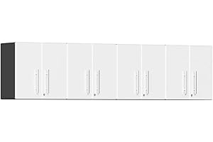 Ulti-MATE UG22040W 4-Piece Garage Wall Cabinet Kit in Starfire White Metallic