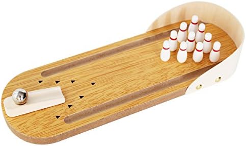 Sandey Wooden Mini Bowling Game Set- Best Interactive Tabletop Bowling Game for Kids