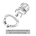 TERNENCE Medical Grade 304 Stainless Steel Ergonomic Design Chastity Device Easy to Wear Male SM Penis Exercise Sex Toys K745 (45mm/ M Size)