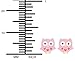 Hypoallergenic Sterling Silver Owl with Hearts Stud Earrings for Kids (Pink)