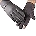 Monoche Touch Screen Running Gloves 100% Leather for Men Waterproof Outdoor Indoor Sports Cycling Driving Riding (Dark Gray)thumb 1