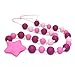 Sensory Chew Necklace for Kids Adults, Silicone Star Chewy Jewelry for Girls with Autism ADHD SPD, Oral Motor Baby Nursing Chewing Beads Necklace Reduce Teething Biting Fidgeting (Purple Star)