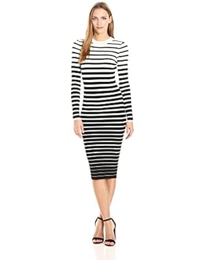 Women's Degrade Stripe Fitted Dress