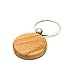 Kimter DIY Blank Wooden Key Chain Personalized EDC Wood Keychains Best Gift Mix 4 Shape Pack Of 10pcs