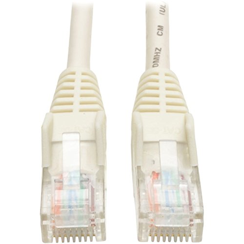 Tripp Lite Cat5e 350MHz Snagless Molded Patch Cable (RJ45 M/M) - White, 7-ft.(N001-007-WH)
