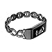 Wearlizer Compatible with Charge 2 Bands Metal Replacement Charge hr 2 Bands/Assesories/Strap Adjustable for Bands Charge 2 (Black)