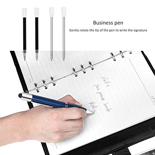 The perseids 5 in 1 Multifunction Pen, Writing Ballpoint Pen with Stylus, USB 32GB Flash Drive, Touch Pen Built-in Cable Compatible with Type C Devices, Business Gift for Men Women Blue