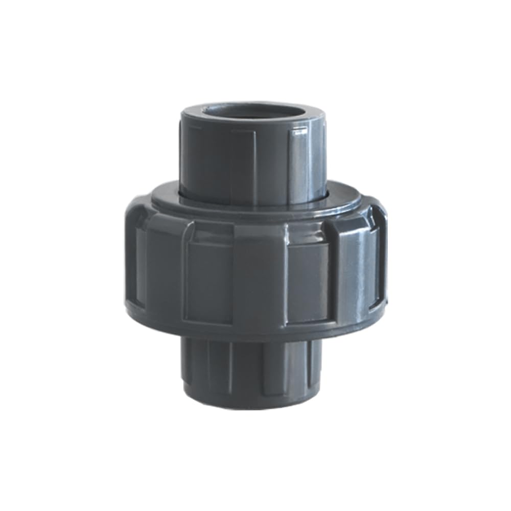 Photo 1 of Tomex Pvc Fitting, Union JETSTREAM, Schedule 80, Grey, EPDM O-Ring, NPT x NPT, F1970, SCH80 (1/2")