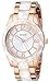 GUESS Women's U0074L2 Stainless Steel Rose Gold-Tone & White Marbellized Watch