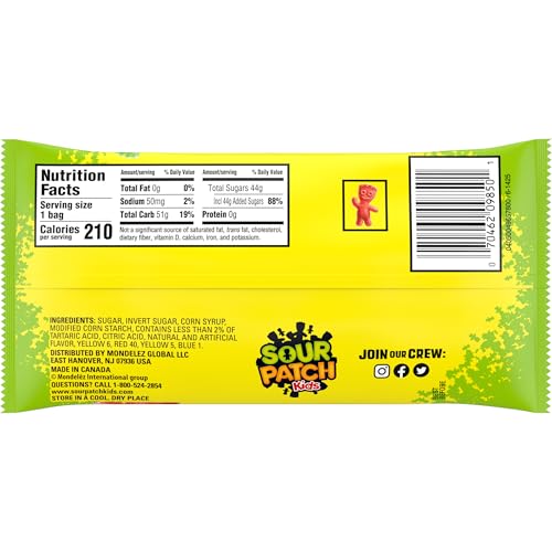 SOUR PATCH KIDS SOFT & CHEWY GUMMY CANDY, 2 OZ