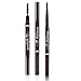 Eyebrow Pencil in Diamond-shape, Waterproof and longlasting, Retractable and Automatic body, Double-ends With Eyebrow Brush(Comb), 5 Colors: Black, Brown, Light Brown, Dark Brown, Grey