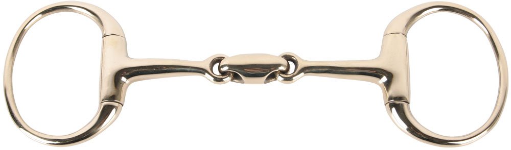 Harry's Horse 41005028-12.5 Eggbutt Snaffle Gold Double Jointed Oval - 12.5, M