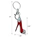 VXAR Key Ring Keychain Fashion and Charming Lady's High Heel Shoes Rhinestone Crystal Zinc Alloy Keyring Pendant Keyfob Women Bag Purse Decoration Gift (Red 1pcs)
