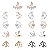 Diomate(TM) 9 Pairs Lotus Flower Earrings Jewelry Simple Chic Earrings Best Gift for Women Girls