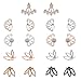Diomate(TM) 9 Pairs Lotus Flower Earrings Jewelry Simple Chic Earrings Best Gift for Women Girls