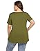 Zeagoo Womens Plus Size Tunic Tops Criss Cross V Neck Short Sleeve Summer T Shirt Casual Tops