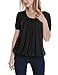 Timeson Short Sleeve Tshirt Women, Womens Unique Strentcy Round Neck Plus Size Tunic Top XX-Large Black