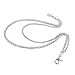 Uniqsum Simple Rope shape Double wallet chain Swivel Trigger snap Biker Punk Key chain (Silver)