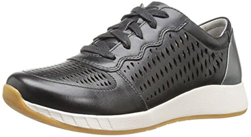 Dansko Women's Charlie Fashion Sneaker, Black Leather, 40