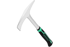 CKJSJ Welding Chipping Hammer - 27oz Slag Removal Tool with Shock-Absorbing Handle, Forged Steel Construction. Ideal for Welders, Rock Picking, Brick Hammering. (Green)