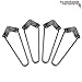 16 Inch Hairpin Legs 3/8 Inch Thick Heave Duty - RAW STEEL - Leg Protectors, Screws - Set of 4 - Metal Legs - Coffee Table Legs – Desk Legs - Furniture Legs - Mid Century Modern by Homeland Hardware