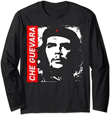 Unisex Che Guevara Beret Revolutionary Communist Long Sleeve Shirt Large Black