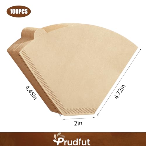 200 Count #4 Cone Coffee Filters 8-12 Cups, Disposable Coffee Filters 4 Cone Paper Unbleached Natural 4 Filters Paper Compatible with Ninja, Drip and Pour Over Coffee Maker