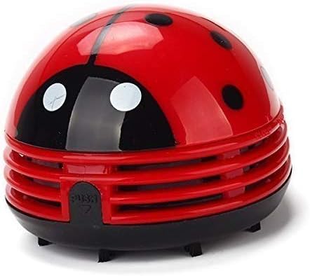 TenCloud Mini Desk Cleaner, Portable Beetle Vacuum Cleaner Crumb Sweeper Desk Dust Cleaner (Red) - Image 4
