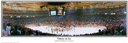 New York Rangers "Victory On Ice" - 13.5"x39" Standard Black Frame