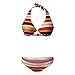 Leadmall Women Stripe Bikini Set – Ladies Sexy Colorful Halter V Neck Swimsuit – Summer Two Piece Bathing Suitthumb 2